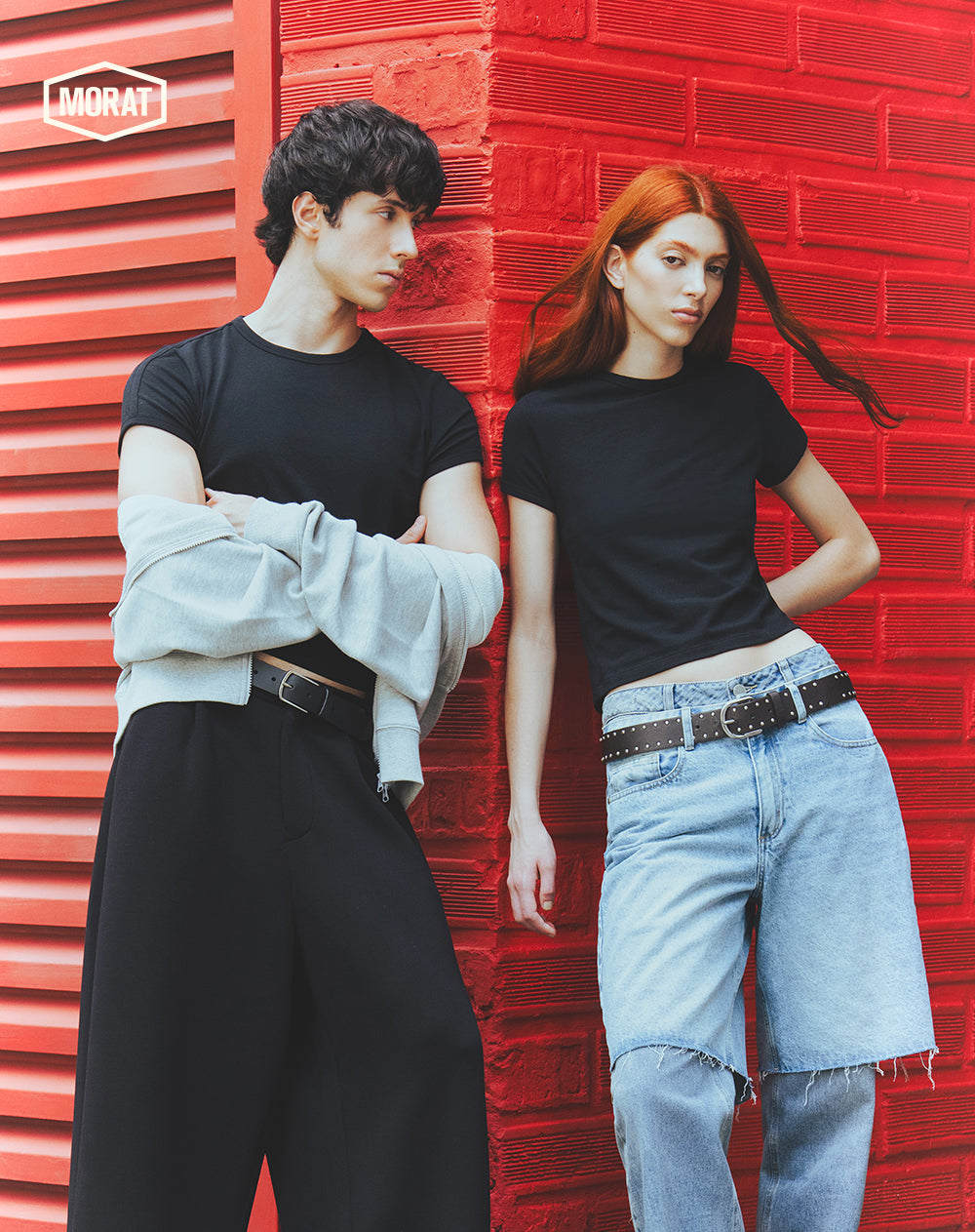 Camiseta slim negro unisex GEF | MORAT