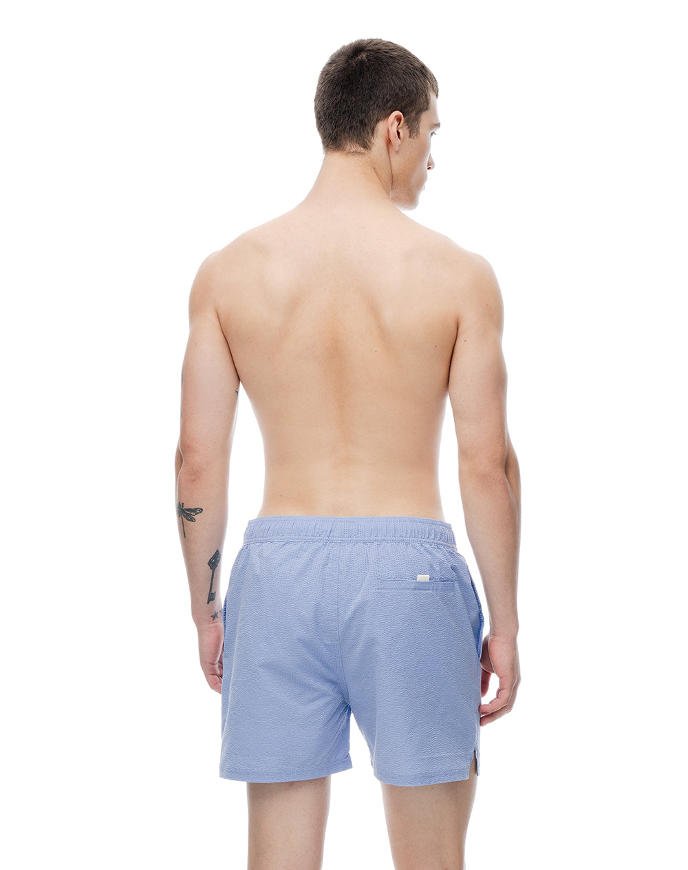 Pantaloneta de baño regular azul hombre