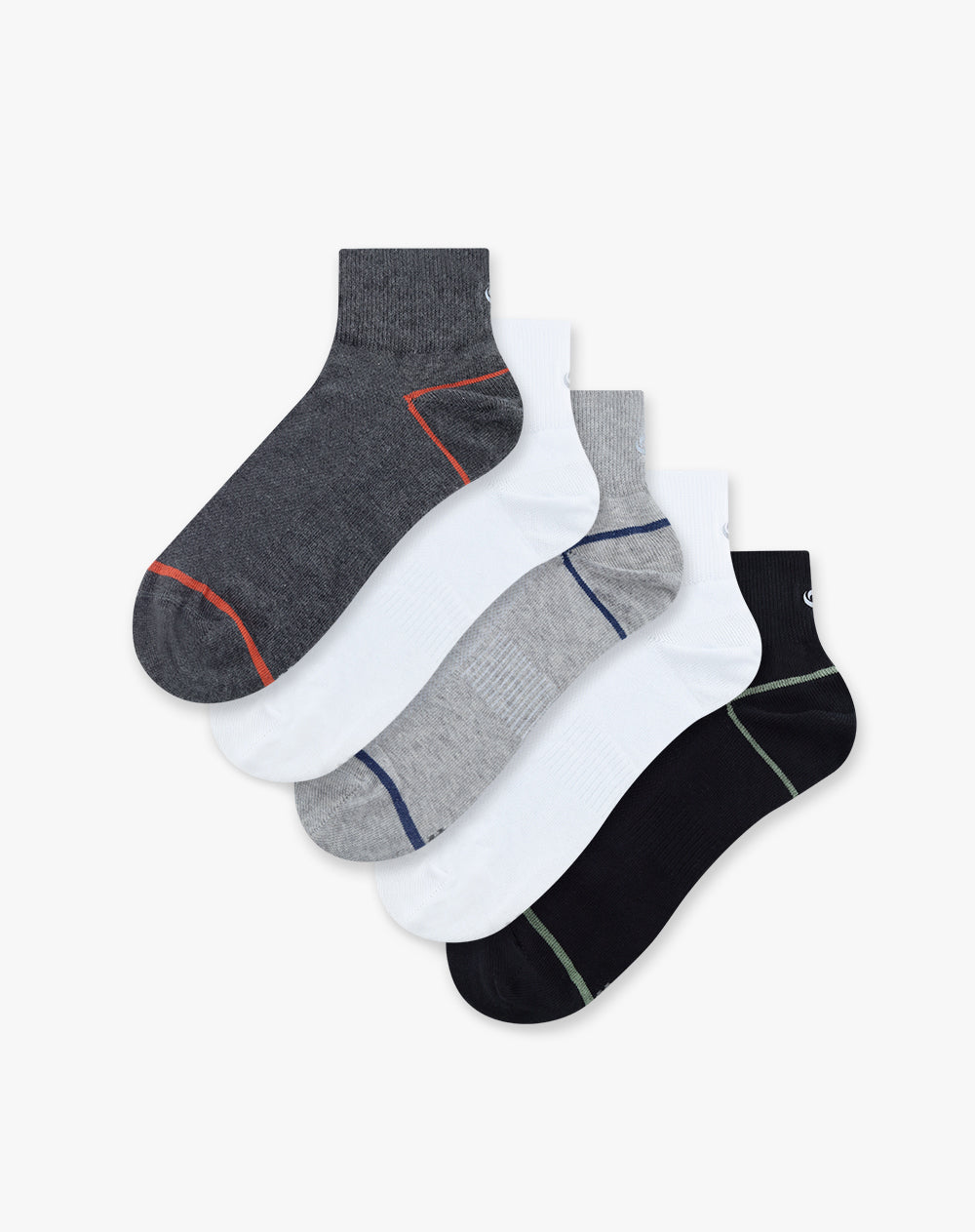 Medias hombre tobillera transpirable pack x5 surtido