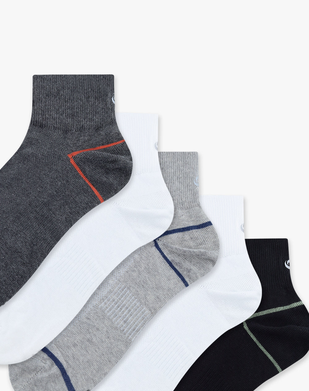 Medias hombre tobillera transpirable pack x5 surtido