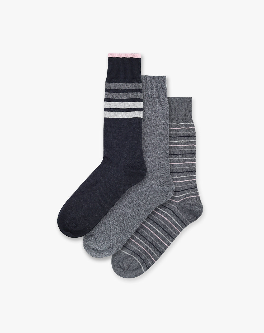 3 pares de medias largas surtido hombre