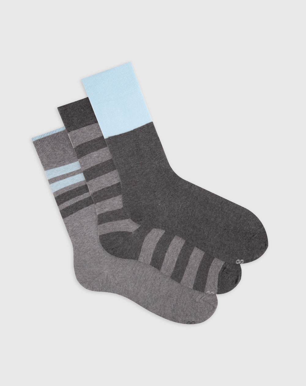 Medias para hombre largas algodón pack x3unds surtidas