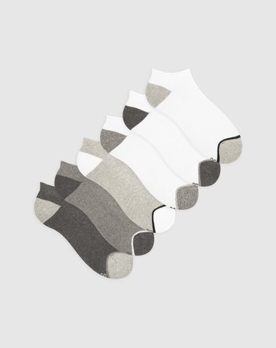 Medias hombre tobillera corta algodón pack x6 surtido
