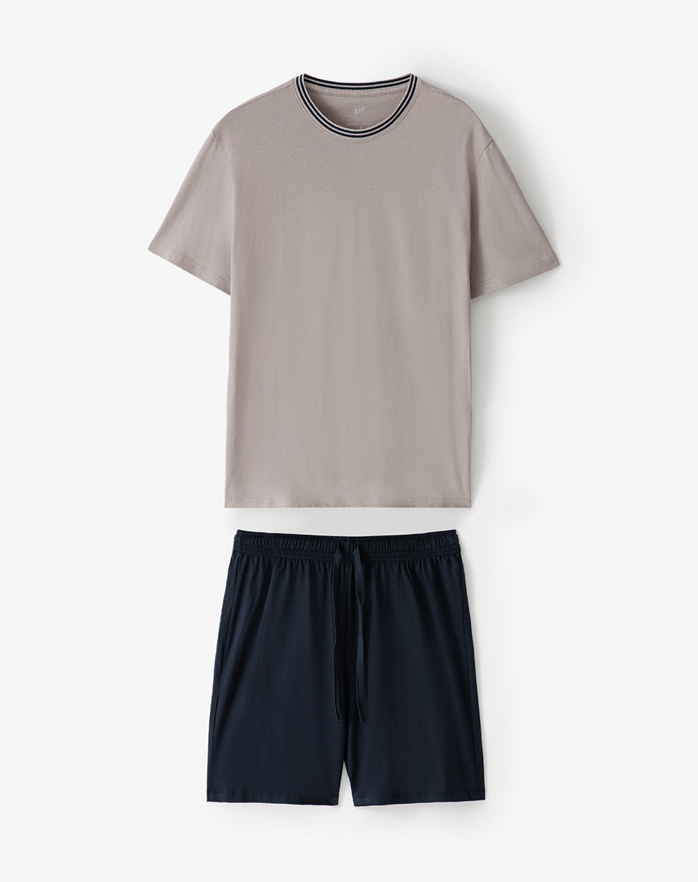 Camiseta + bermuda de pijama hombre algodón surtida