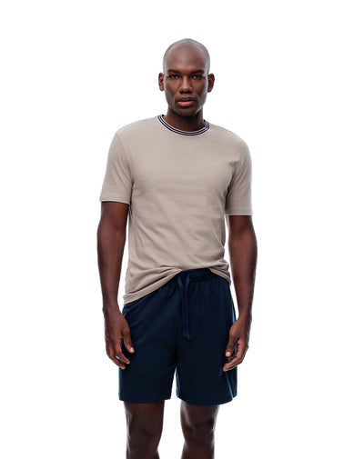 Camiseta + bermuda de pijama hombre algodón surtida