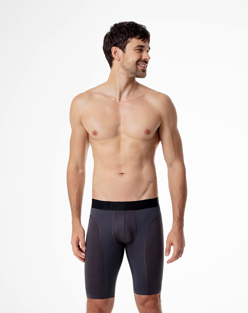 Bóxer largo control humedad gris