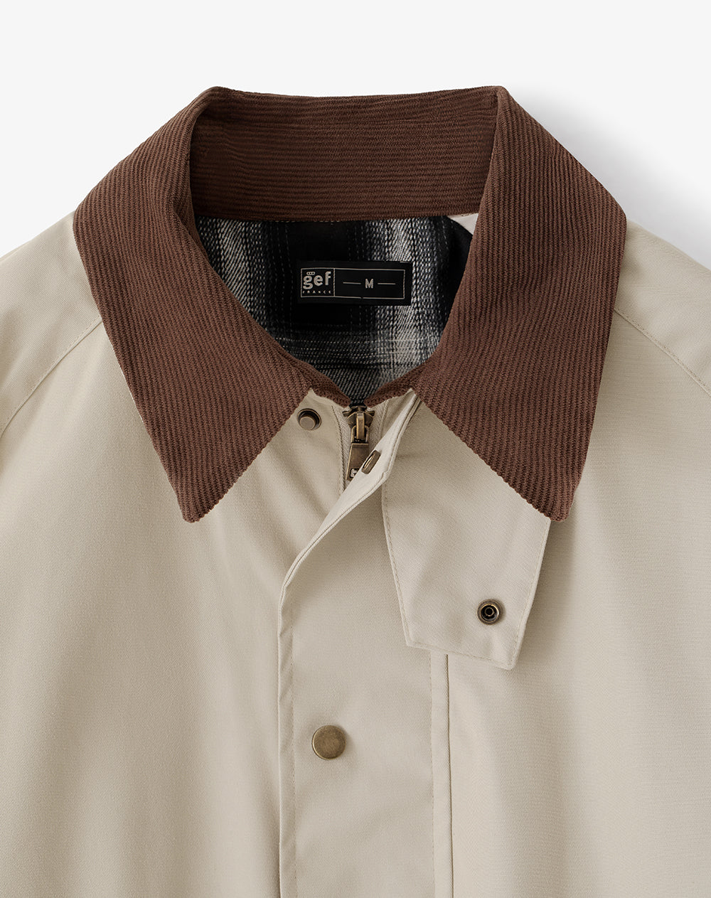 Chaqueta oversized fit en drill habana