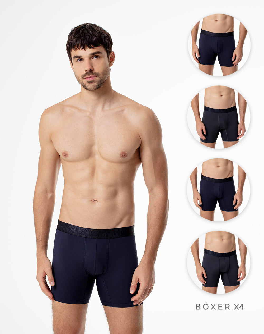 Bóxer medio control humedad x4unds surtido