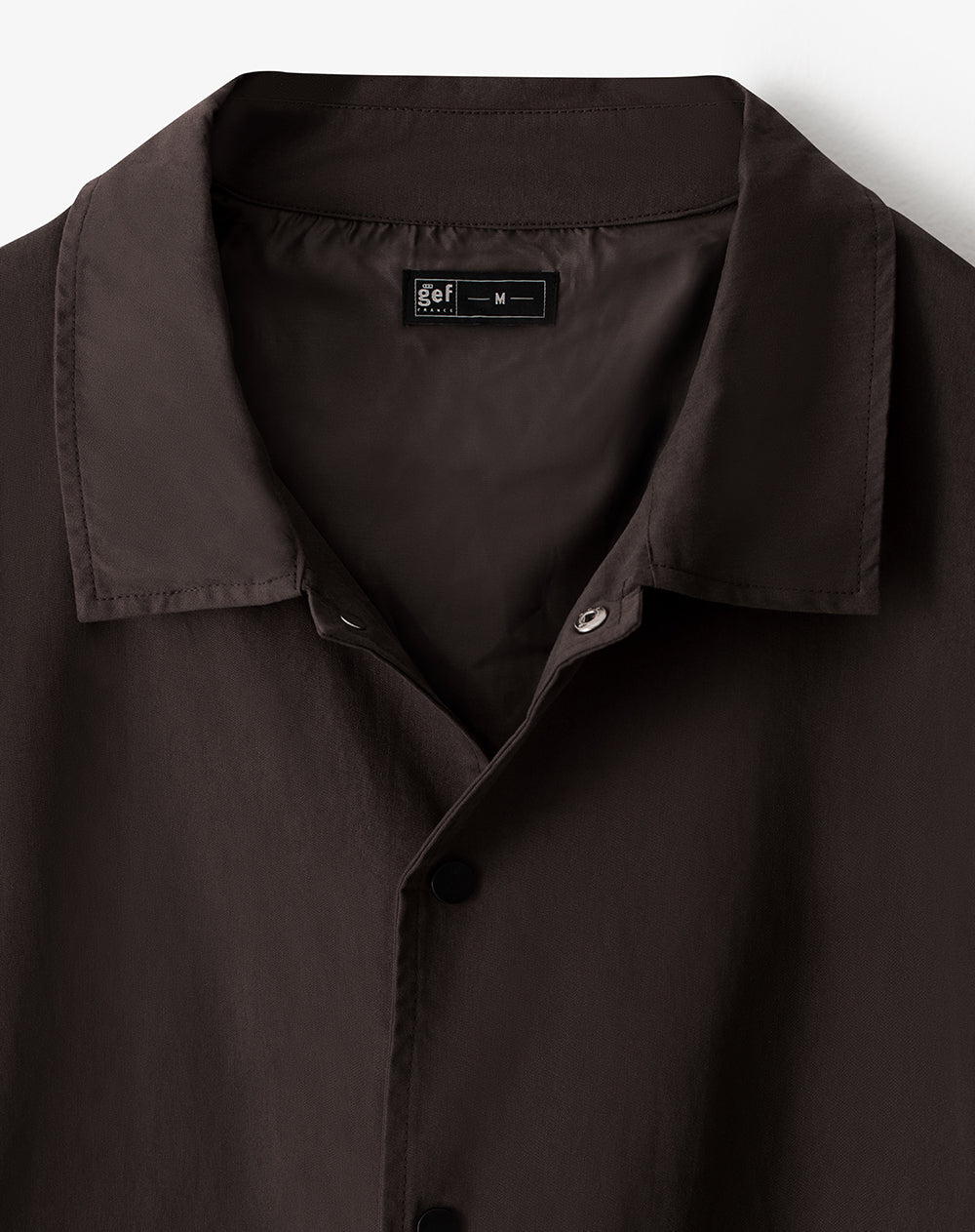 Chaqueta regular fit sin capucha cafe bloques