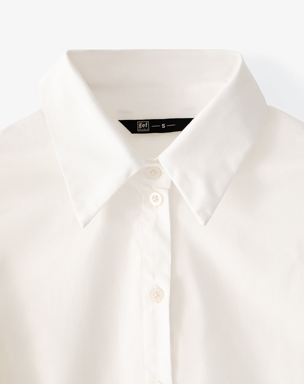 Camisa manga 3/4 oversize blanca mujer