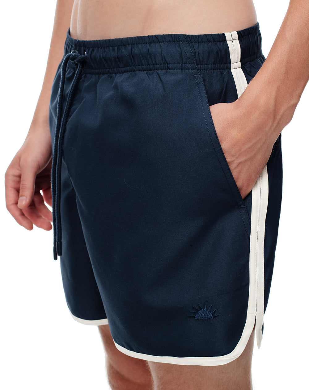 Pantaloneta de baño azul hombre
