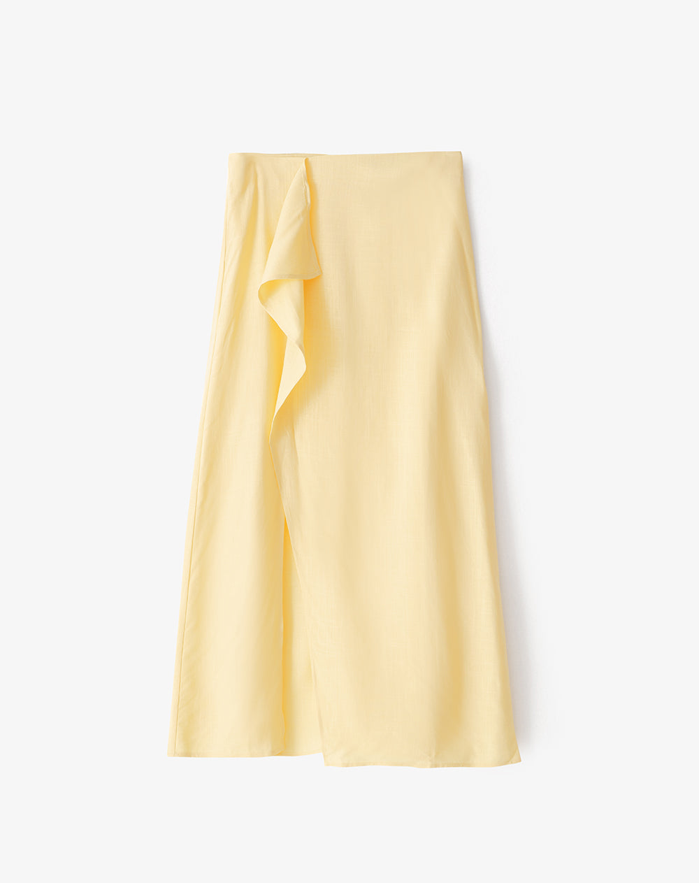 Falda larga tiro medio amarillo