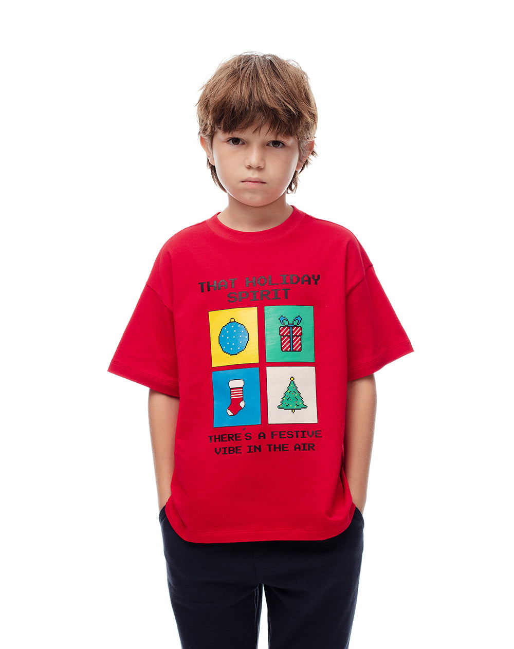 Camiseta regular fit manga corta roja