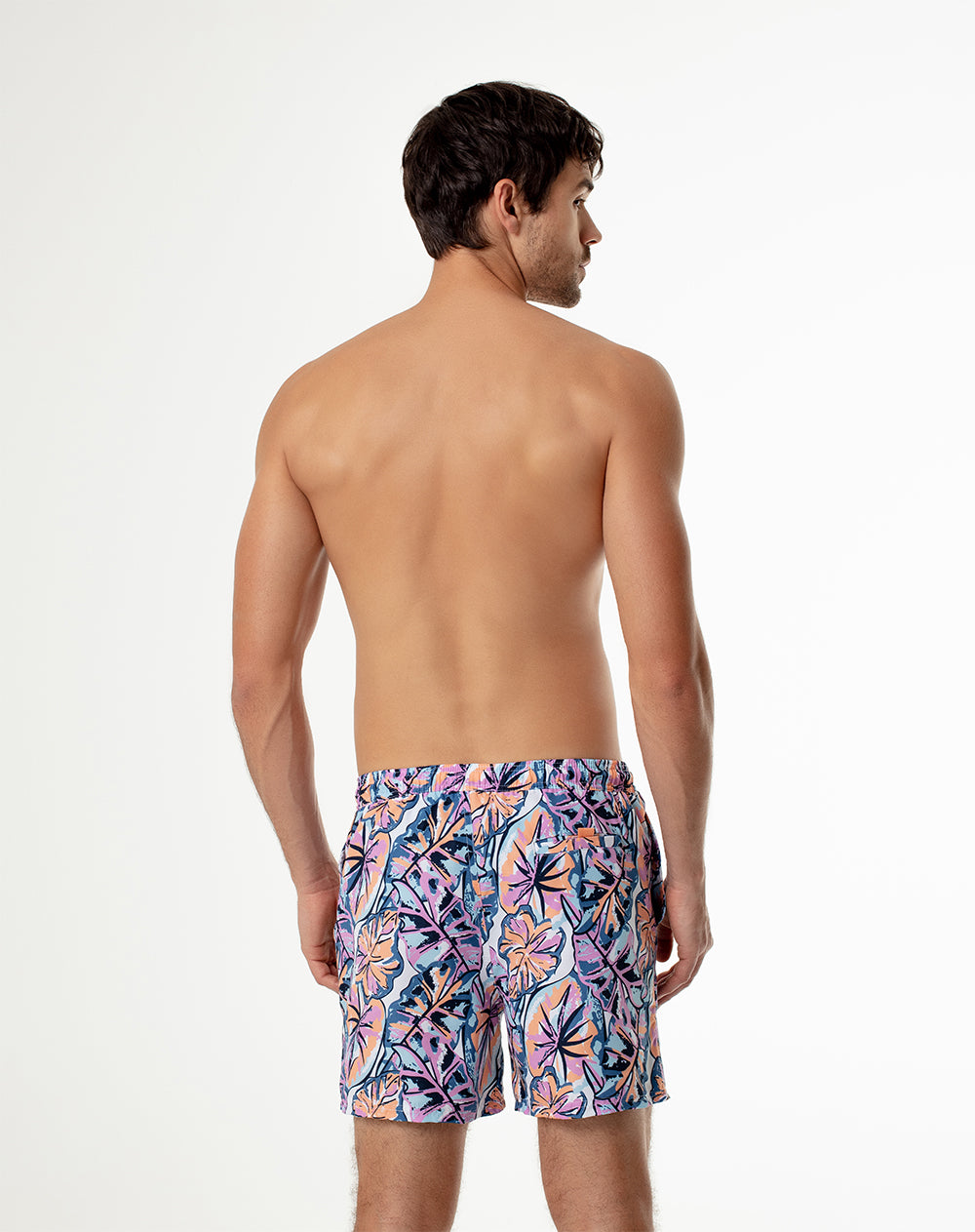 Pantaloneta de baño estampada hombre