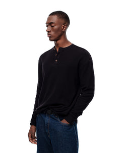 Camibuzo regular algodón negro hombre