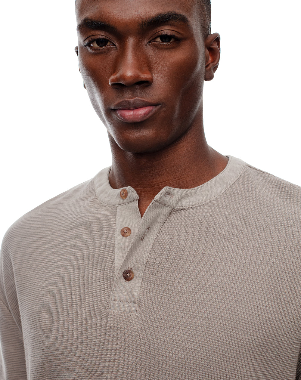 Camibuzo regualr algodón taupe hombre