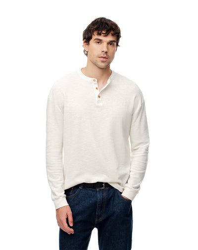 Camibuzo regular algodón vainilla hombre