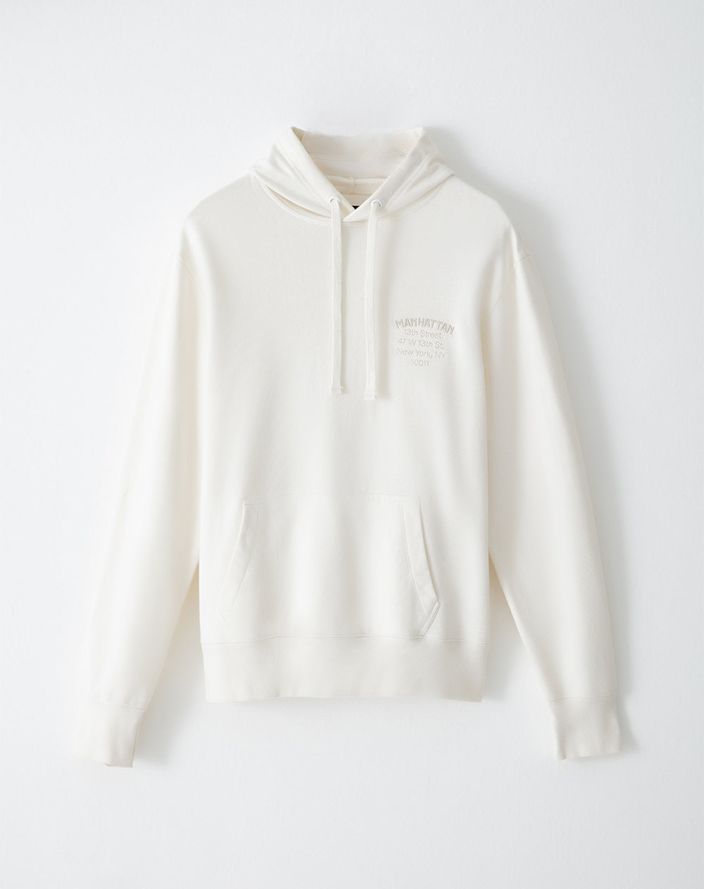 Buzo tipo hoddie algodón vainilla hombre