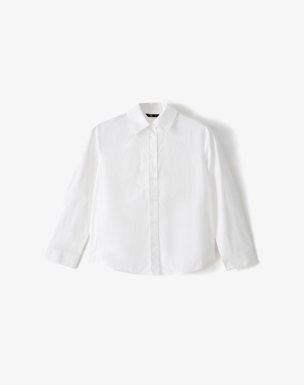 Camisa regular manga larga blanca mujer