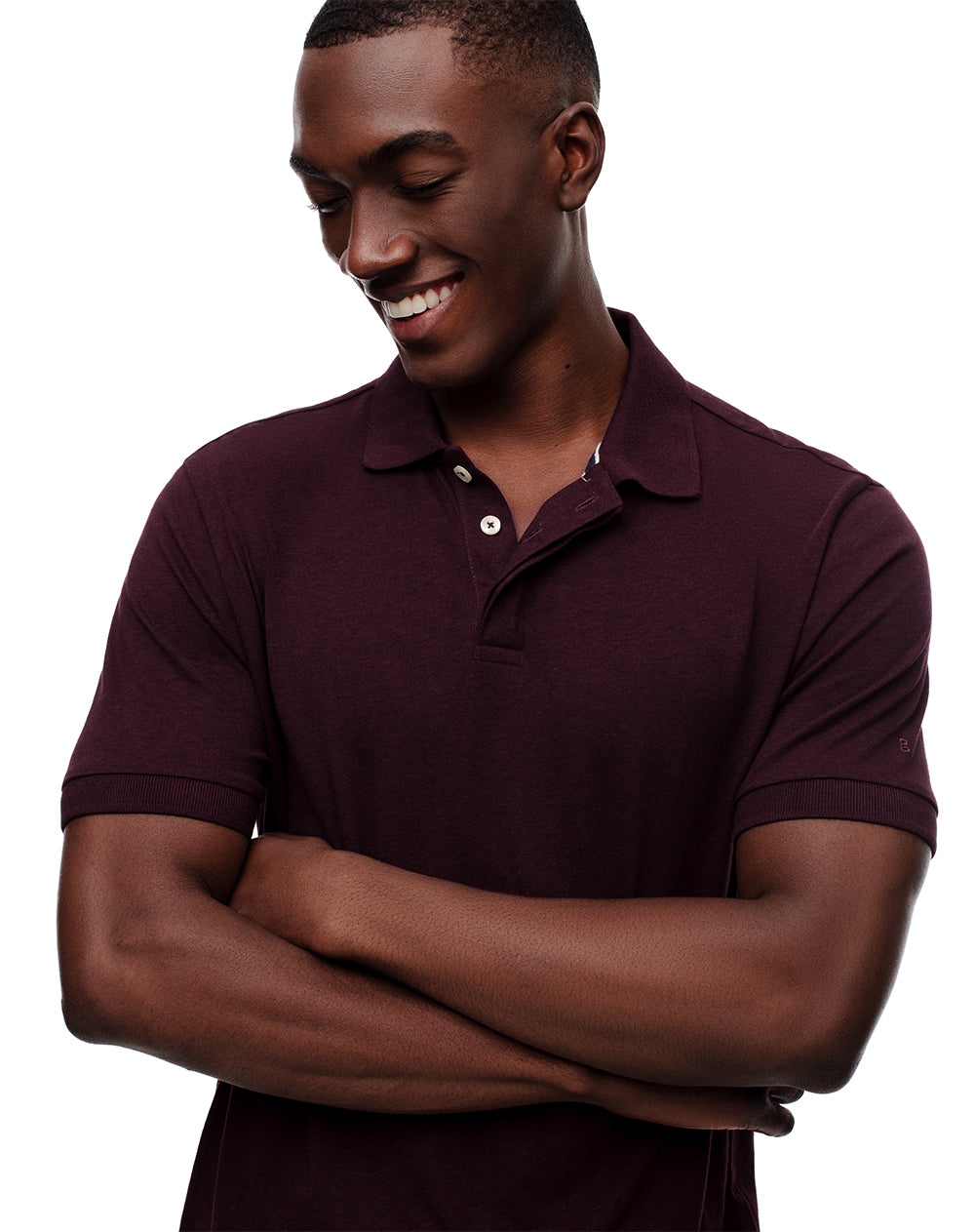 Polo Slim Fit Vinotinto Jaspe Estilo y Comodidad en Algodón