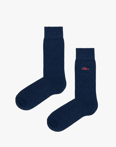 Medias hombre largas azules bordado