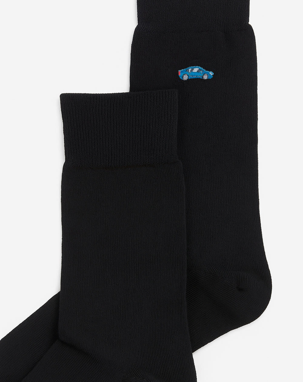 Medias hombre largas negras bordado