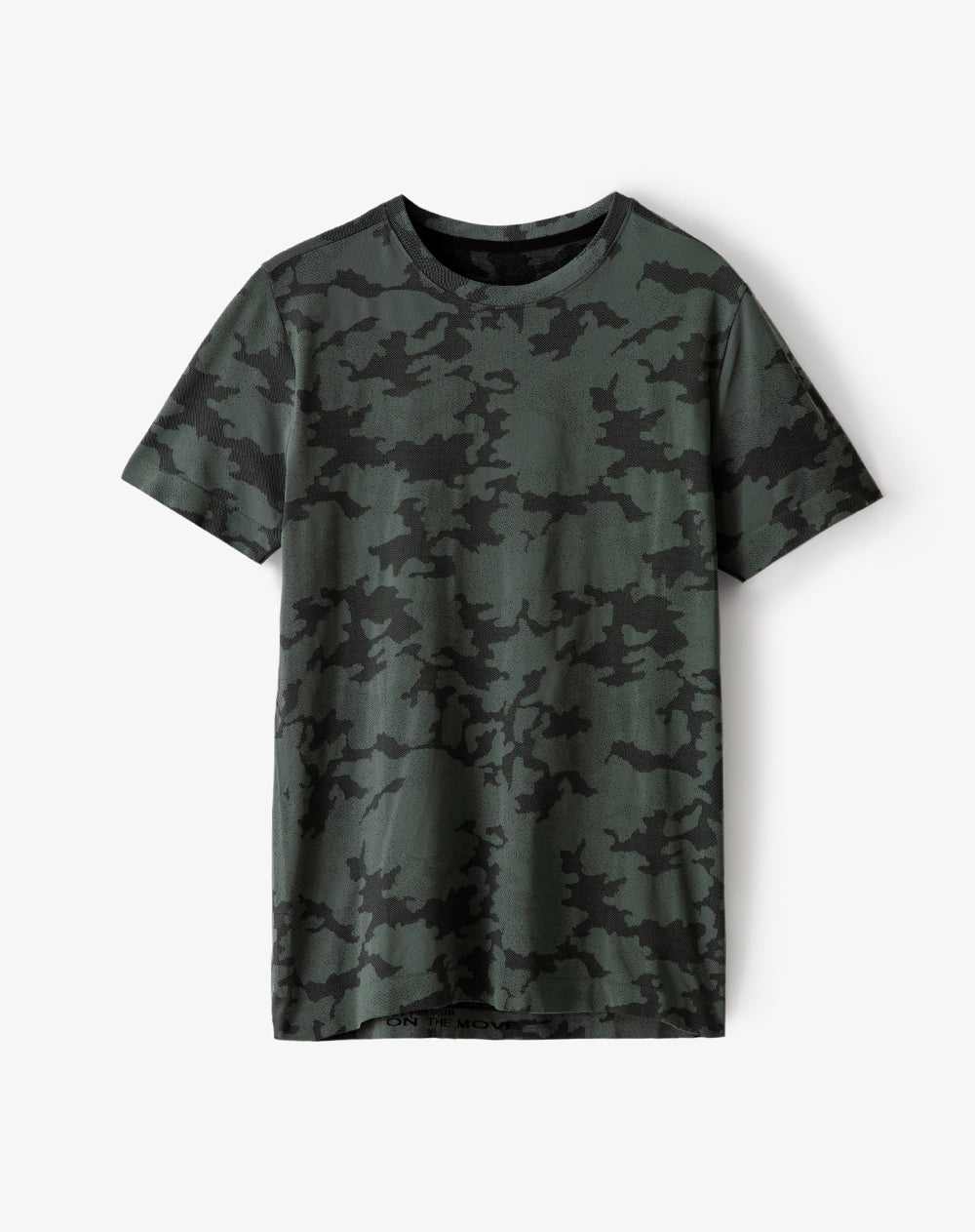 Camiseta slim fit manga corta verde