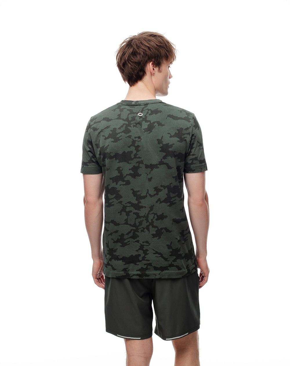 Camiseta slim fit manga corta verde