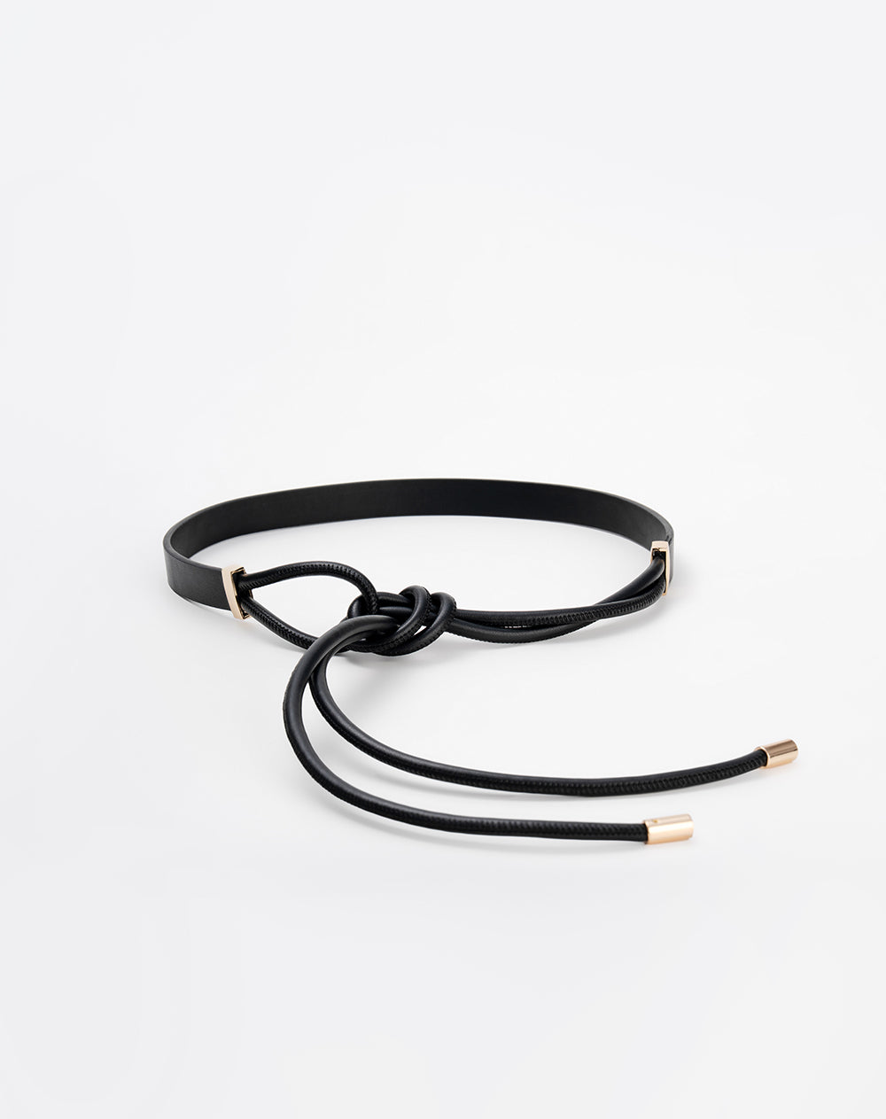 Cinturón con nudo negro mujer