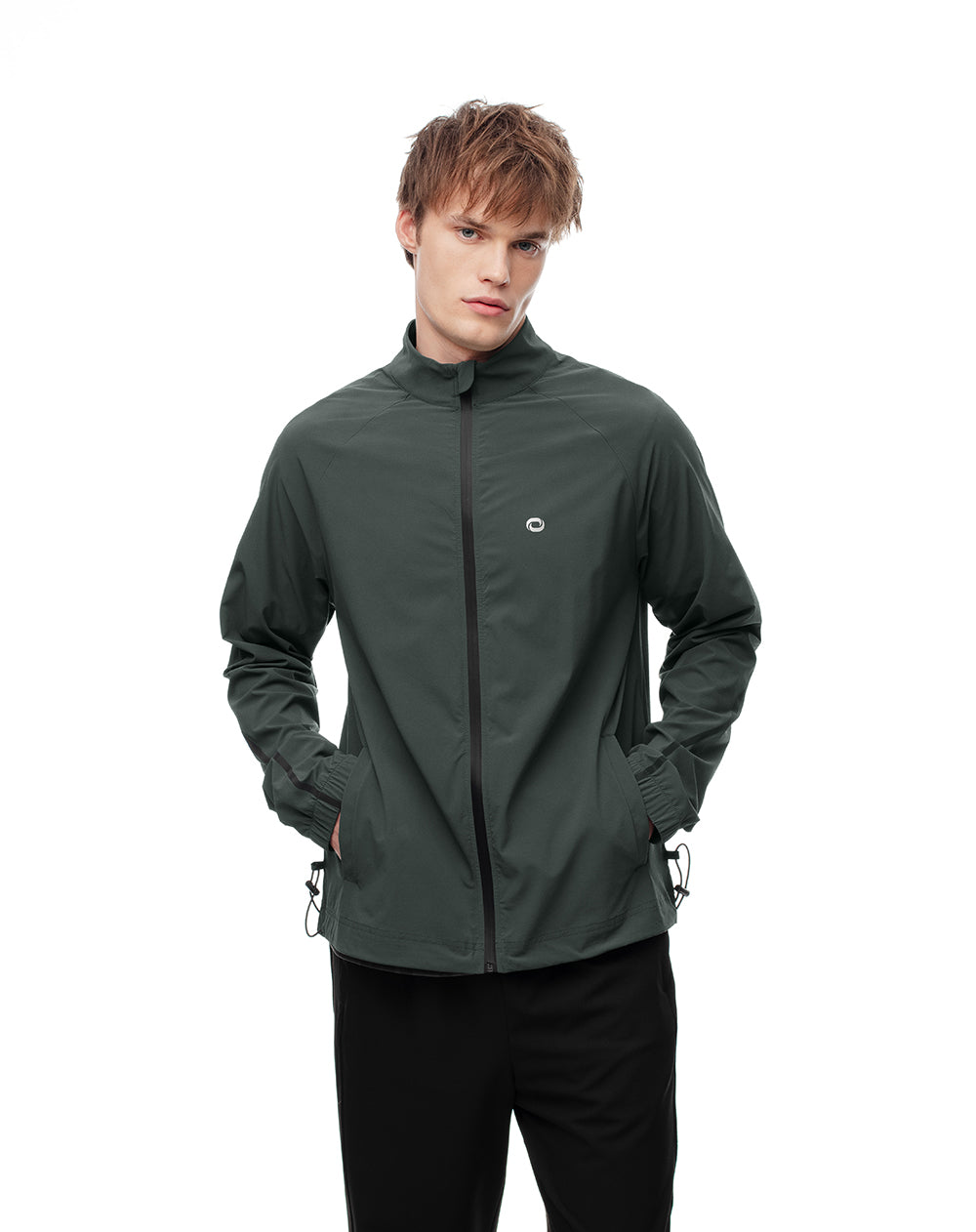Chaqueta oversized fit sin capucha verde