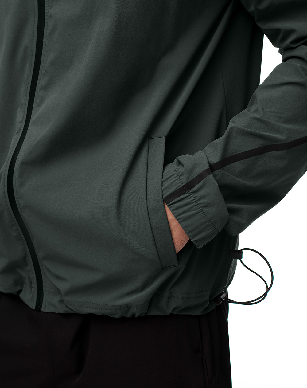 Chaqueta oversized fit sin capucha verde