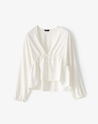 Camisa regular fit manga larga habana