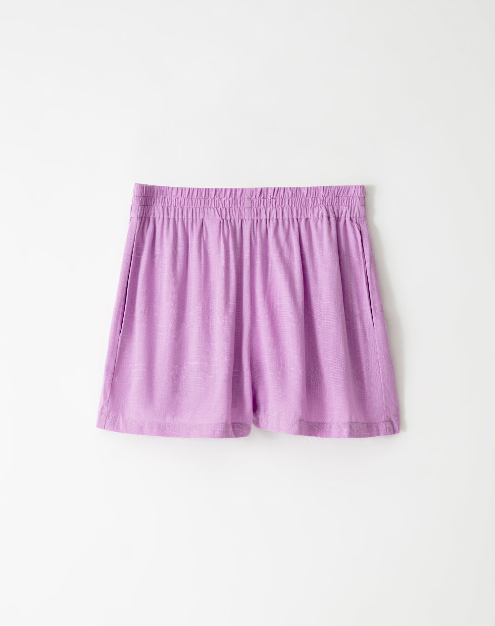 Short tiro alto violeta mujer