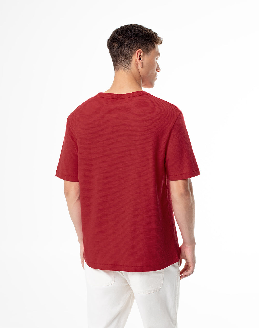 Camiseta regular roja hombre