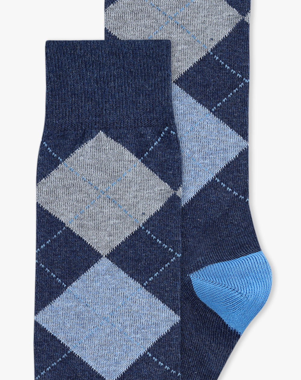 Medias hombre largas azules rombos