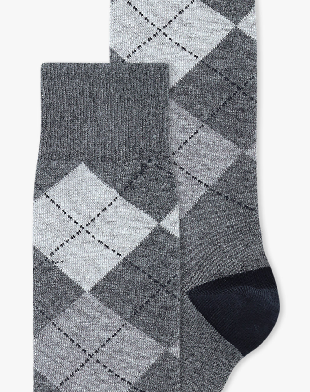 Medias hombre largas gris rombos