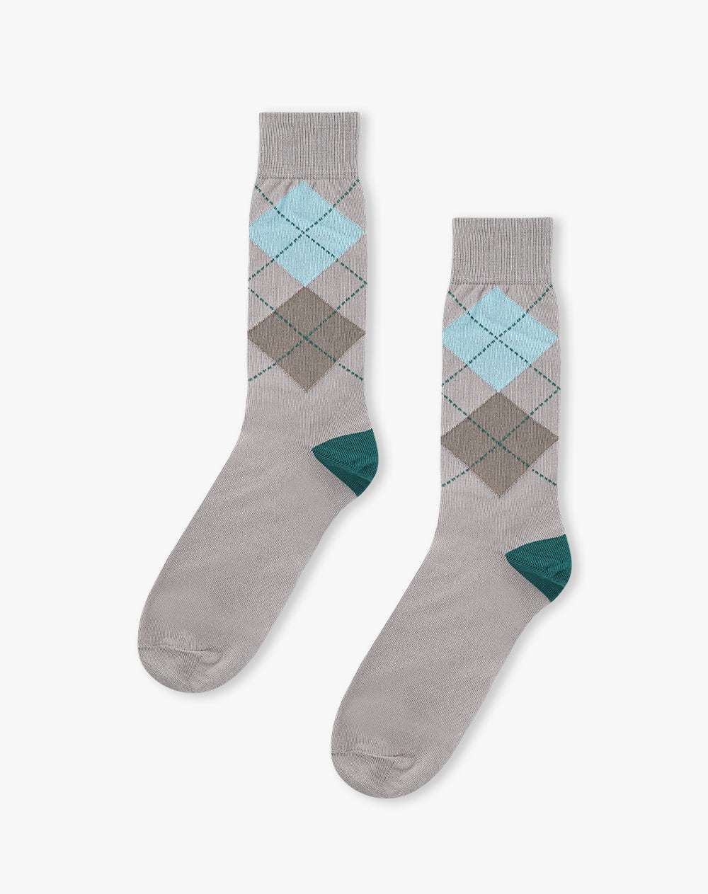 Medias hombre largas grises rombos