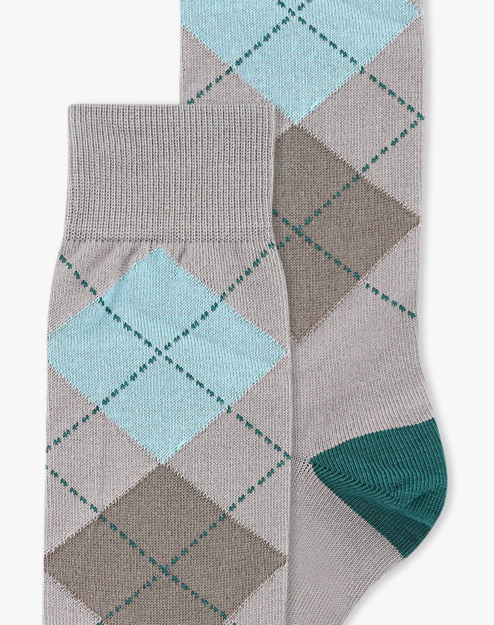 Medias hombre largas grises rombos