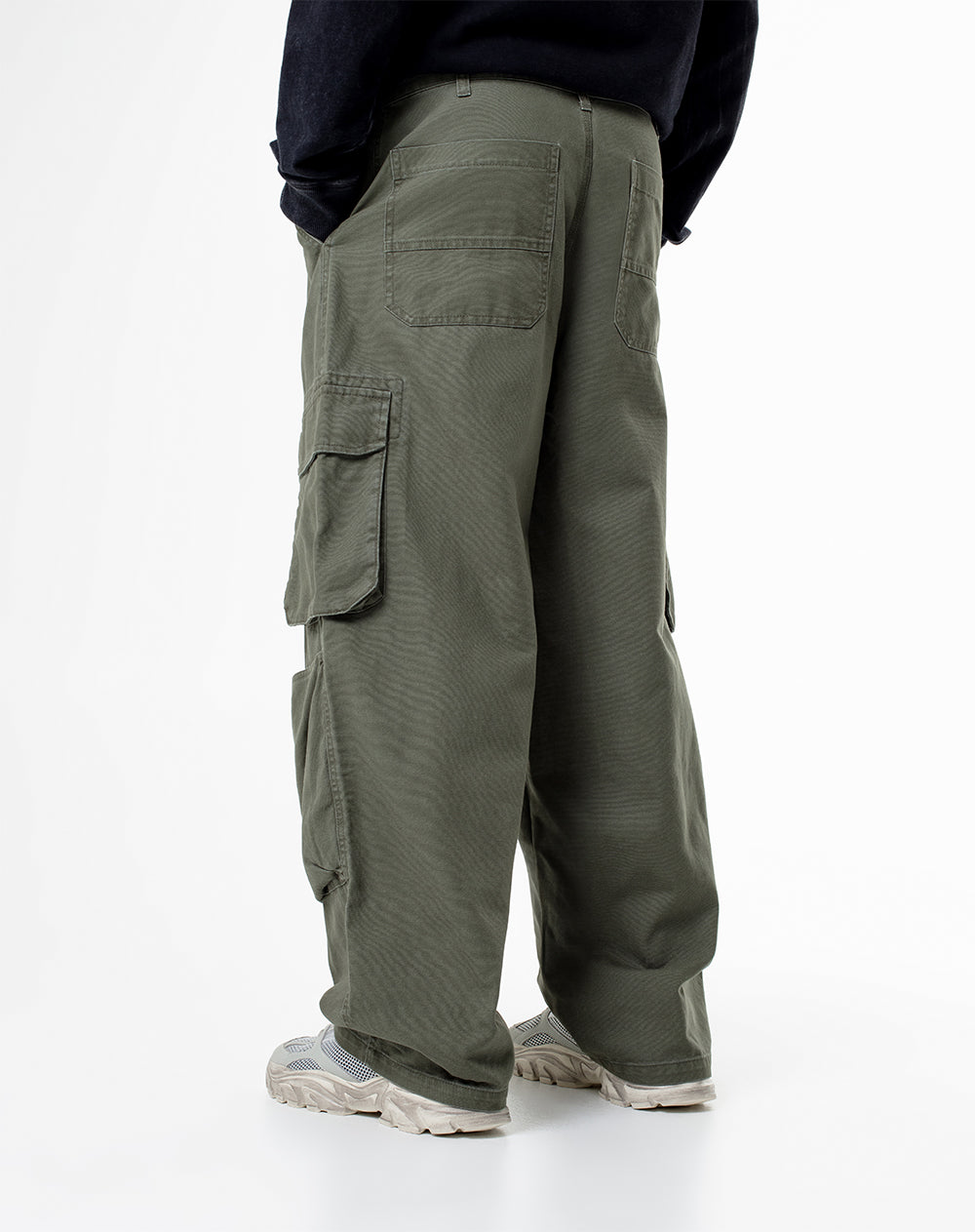 Pantalón cargo oversize verde hombre