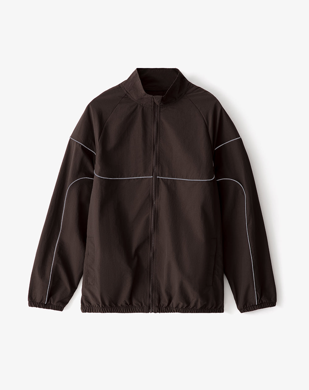 Chaqueta oversized fit sin capucha chocolate