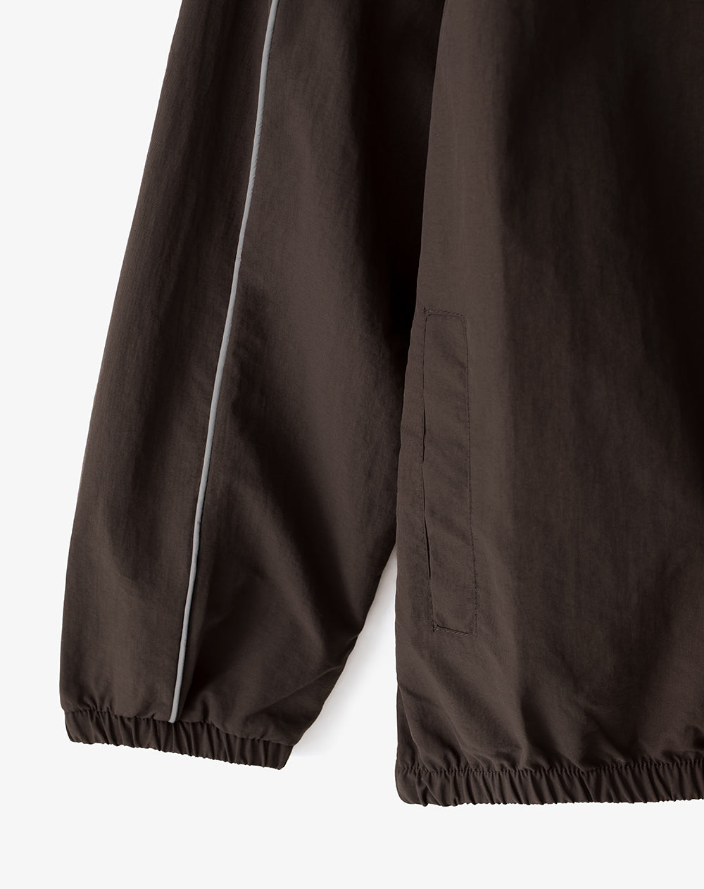 Chaqueta oversized fit sin capucha chocolate