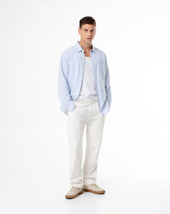 Pantalón recto regular vainilla hombre