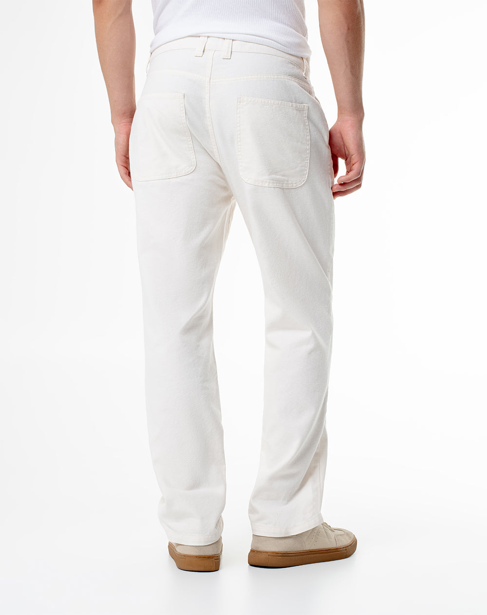Pantalón recto regular vainilla hombre