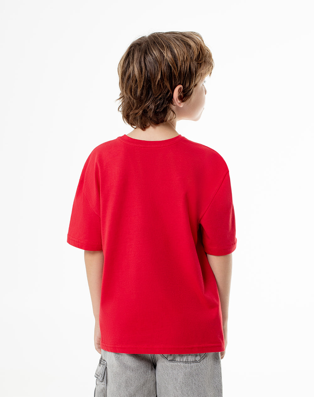 Camiseta regular Hot wheels roja niño