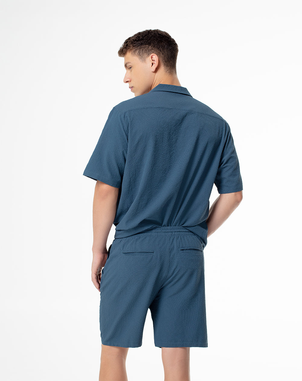 Pantaloneta de baño azul hombre