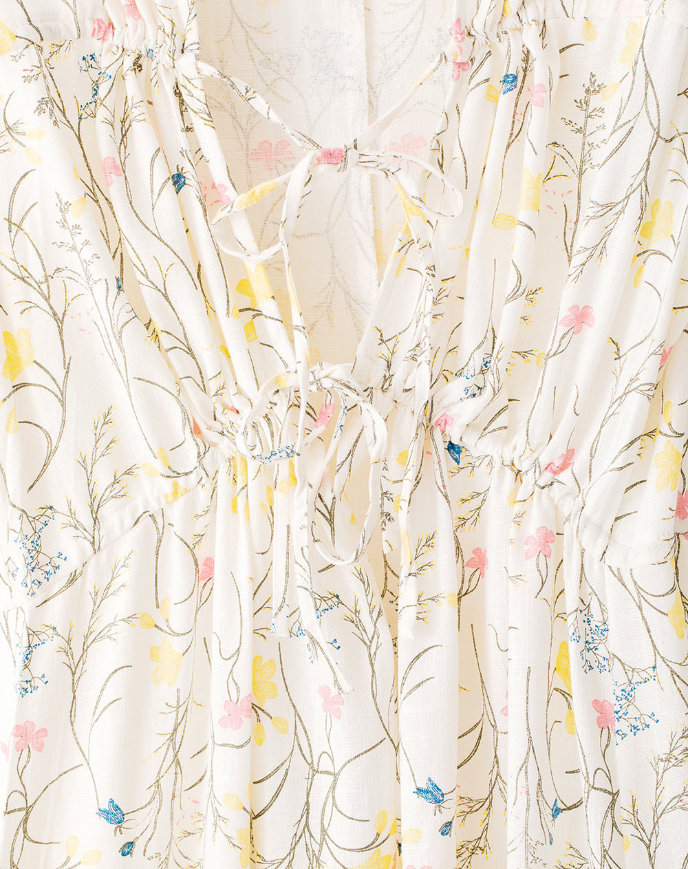 Vestido largo vainilla estampado