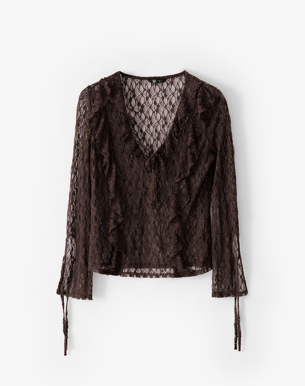 Camisa fitted fit manga larga chocolate