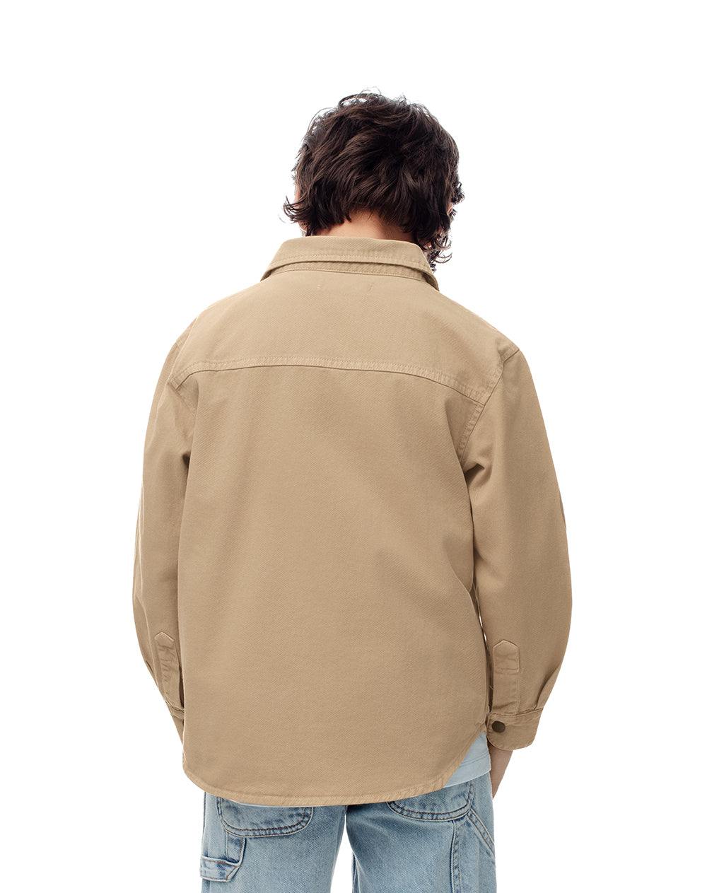 Camisa regular fit manga larga habana