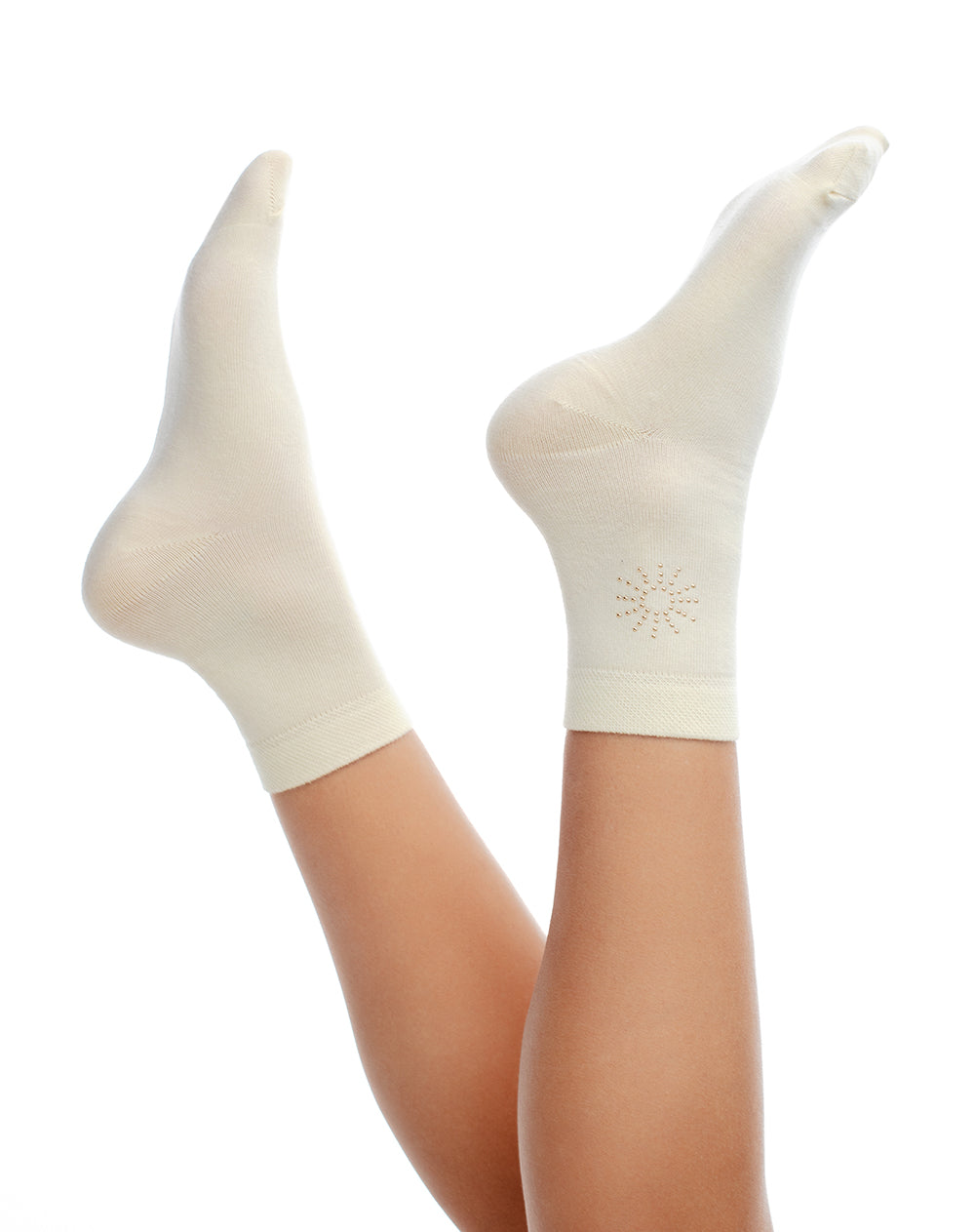 Medias mujer largas sol brillos crudo