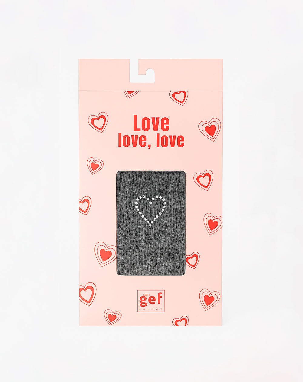 Medias mujer largas corazón brillos grises